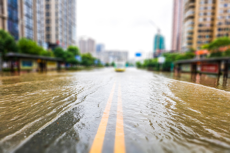 Flooded street